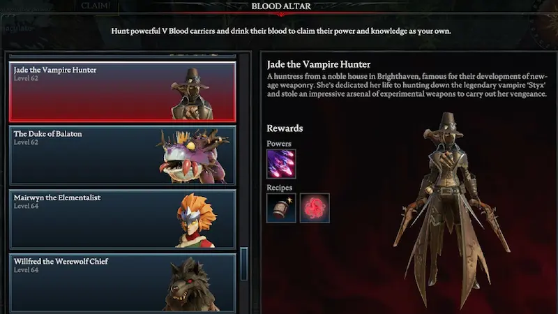 Jade the Vampire Hunter (level 62)